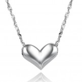 Excellent Quality Female Sweetheart Platinum Plating Titanium Necklace 