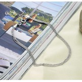 High Quality Female Platinum Plating Titanium Anklet With Beads