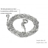 Easy to Use Female Water Wave Platinum Plating Titanium Chain 