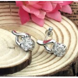 Selling Well all over the World Female Allergy Free Platinum Plating Titanium Earrings With Diamond