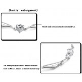 High Quality Female Platinum Plating Titanium Bracelet With Rhinestone