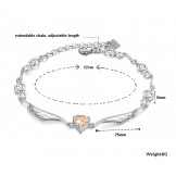 Wide Varieties Female Platinum Plating Titanium Bracelet With Diamond
