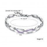 Complete in Specifications Female Platinum Plating Titanium Bracelet With Diamond