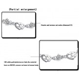 Easy to Use Female Sweetheart Platinum Plating Titanium Bracelet 