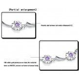 Dependable Performance Female Clover Shape Platinum Plating Titanium Bracelet With Diamond