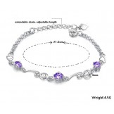 Quality and Quantity Assured Female Platinum Plating Titanium Bracelet With Rhinestone