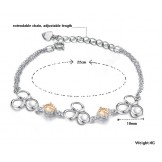 Wide Varieties Female Fade-Proof Platinum Plating Titanium Bracelet
