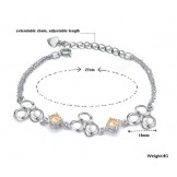 Quality and Quantity Assured Female Platinum Plating Titanium Bracelet With Diamond