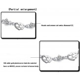 Durable in Use Female Platinum Plating Titanium Bracelet With Diamond