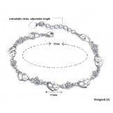 Durable in Use Female Platinum Plating Titanium Bracelet With Diamond