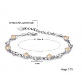 Complete in Specifications Female Platinum Plating Titanium Bracelet With Diamond