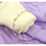 High Quality Female Hollow Platinum Plating Titanium Bracelet With Diamond