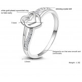 Excellent Quality Female Sweetheart Platinum Plating Titanium Ring 