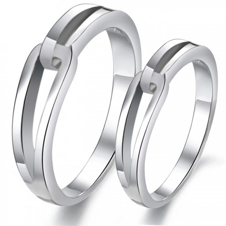 Quality and Quantity Assured Platinum Plating Titanium Ring For Lovers 