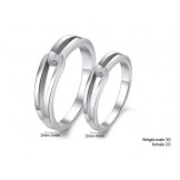 Quality and Quantity Assured Platinum Plating Titanium Ring For Lovers 