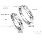 High Quality Platinum Plating Titanium Ring For Lovers