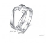 The Queen of Quality Platinum Plating Titanium Ring For Lovers 