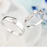 Quality and Quantity Assured Platinum Plating Titanium Ring For Lovers