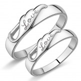 The Queen of Quality Platinum Plating Titanium Ring For Lovers