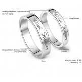 Superior Quality Concise Platinum Plating Titanium Ring For Lovers 
