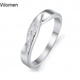 to Have a Long Story Scrub Platinum Plating Titanium Ring For Lovers 