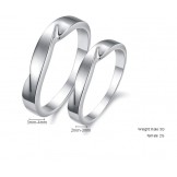 Quality and Quantity Assured Concise Platinum Plating Titanium Ring For Lovers 