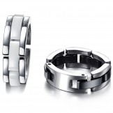 Wide Varieties Black and White Tungsten Ceramic Ring
