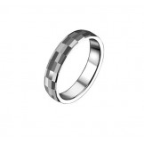 Stable Quality Rectangle
 Tungsten Ceramic Ring For Lovers 
