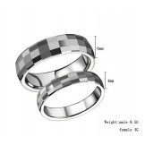 Stable Quality Rectangle
 Tungsten Ceramic Ring For Lovers 