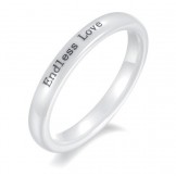 High Quality Concise Tungsten Ceramic Ring For Lovers  