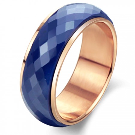 Complete in Specifications Blue Tungsten Ceramic Ring 