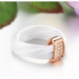 Stable Quality Tricyclic Tungsten Ceramic Ring With Rhinestone