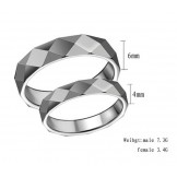 High Quality Geometric Surface
 Tungsten Ceramic Ring For Lovers 