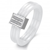 Well-known for Its Fine Quality Tricyclic Tungsten Ceramic Ring With Rhinestone