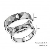 World-wide Renown Corner Angle Tungsten Ceramic Ring For Lovers 
