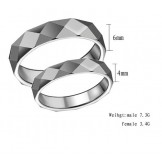 High Quality Geometric Surface
 Tungsten Ceramic Ring For Lovers