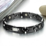 Well-known for Its Fine Quality Black Tungsten Ceramic Bangle For Lovers With Rhinestone