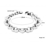 Quality and Quantity Assured Sweetheart Tungsten Ceramic Bracelet 