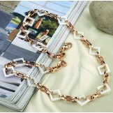 The Queen of Quality Square Shape Tungsten Ceramic Necklace 