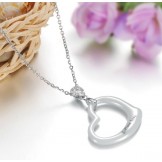 Quality and Quantity Assured Female Sweetheart Tungsten Ceramic Necklace 