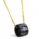to Enjoy High Reputation at Home and Abroad Female Black Tungsten Ceramic Necklace 