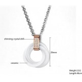 Reliable Quality Tungsten Ceramic Necklace With Rhinestone