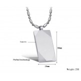Selling Well all over the World Male Tungsten Ceramic Necklace 