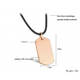 Complete in Specifications Female Square Shape Tungsten Ceramic Necklace 