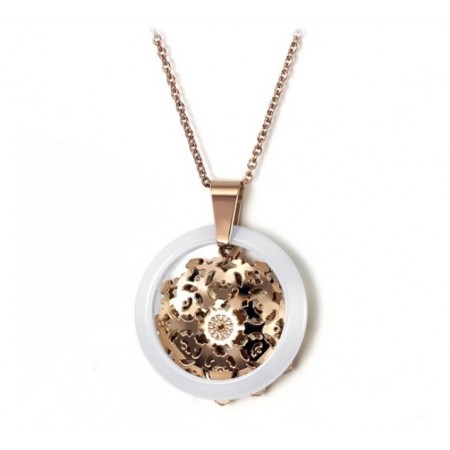 Reliable Quality Plating Rose Gold Tungsten Ceramic Necklace