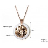 Reliable Quality Plating Rose Gold Tungsten Ceramic Necklace