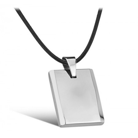 High Quality Male Cube Tungsten Ceramic Necklace 