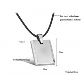 High Quality Male Cube Tungsten Ceramic Necklace 