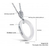 Quality and Quantity Assured Concise Tungsten Ceramic Necklace 