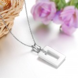 High Quality Female Concise Tungsten Ceramic Necklace 